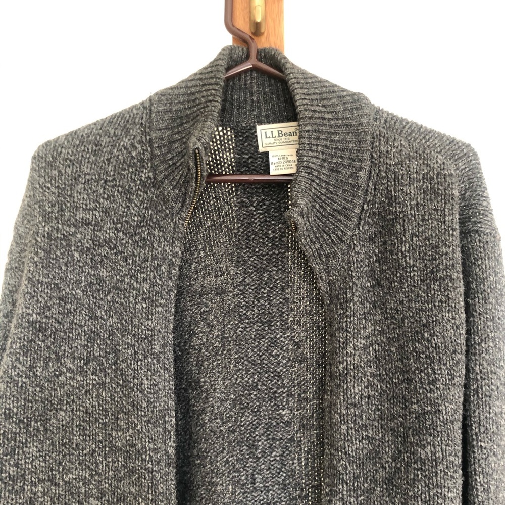 L.L. Bean Zippered Wool Sweater